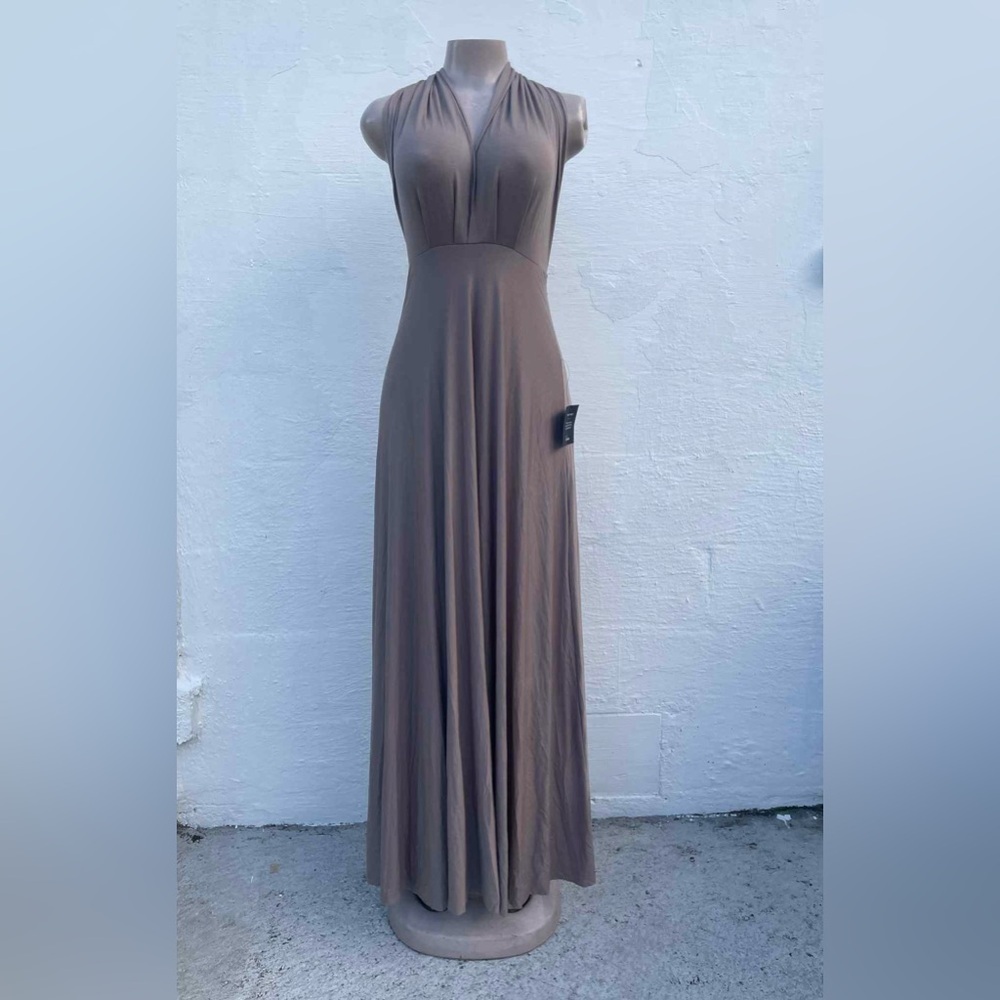 Lulu's Taupe Maxi Dress